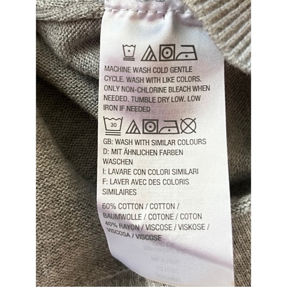 Isaac Mizrahi Women’s Gray Split 3/4 Bell Sleeve V-Neck Sweater Size 1X - Picture 4 of 7